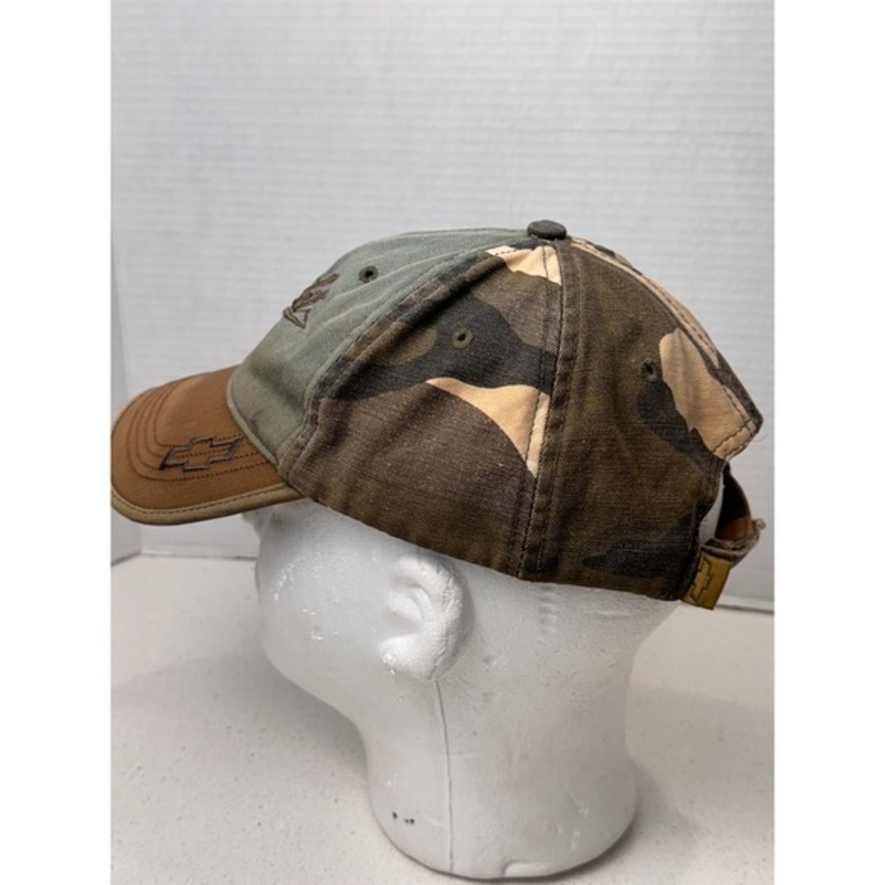 Chevrolet Hat Baseball Cap‎ Camo Brown Logo Adjustable - Picture 3 of 8